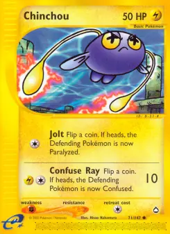 Pokémon-Karte Chinchou 071/147