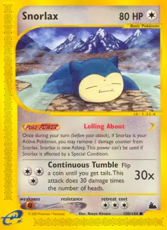 Pokémon-Karte Snorlax 100/144