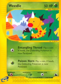 Pokémon-Karte Weedle 115/144