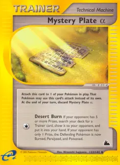 Pokémon-Karte Mystery Plate Alpha 133/144