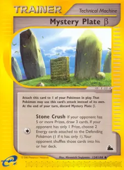 Pokémon-Karte Mystery Plate Beta 134/144