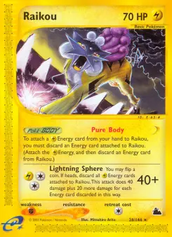Pokémon-Karte Raikou 028/144