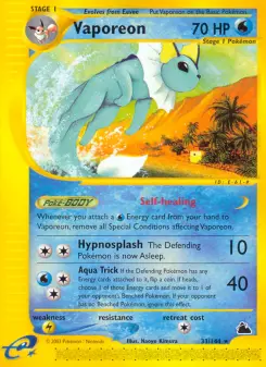 Pokémon-Karte Vaporeon 033/144