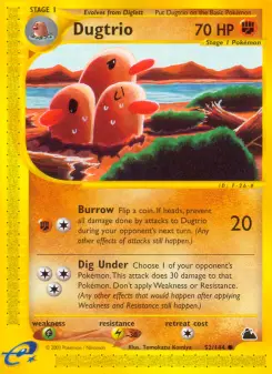 Pokémon-Karte Dugtrio 052/144