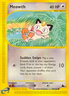Pokémon-Karte Meowth 078/144
