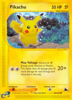 Pokémon-Karte Pikachu 084/144
