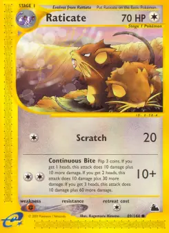 Pokémon-Karte Raticate 089/144