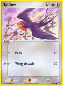 Pokémon-Karte Taillow 072/109