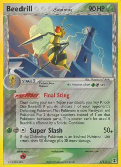 Pokémon-Karte Beedrill δ 001/113