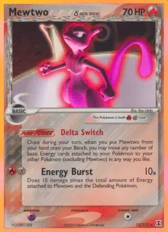 Pokémon-Karte Mewtwo δ 012/113