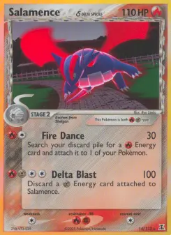 Pokémon-Karte Salamence δ 014/113