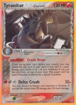 Pokémon-Karte Tyranitar δ 016/113