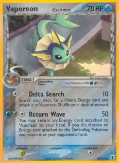 Pokémon-Karte Vaporeon δ 018/113