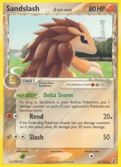 Pokémon-Karte Sandslash δ 027/113