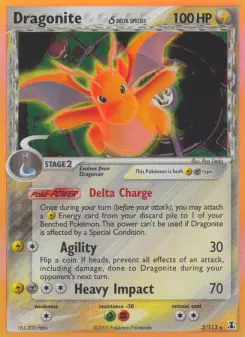 Pokémon-Karte Dragonite δ 003/113