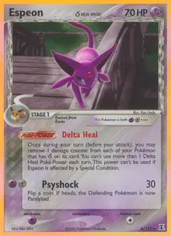 Pokémon-Karte Espeon δ 004/113