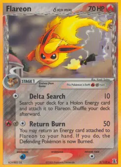 Pokémon-Karte Flareon δ 005/113