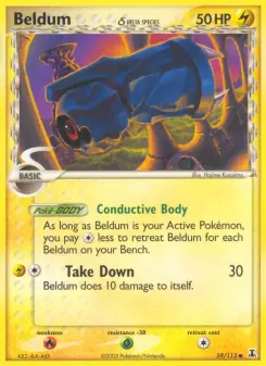 Pokémon-Karte Beldum δ 059/113