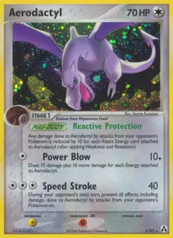 Pokémon-Karte Aerodactyl 001/092