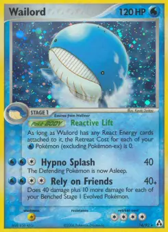 Pokémon-Karte Wailord 014/092