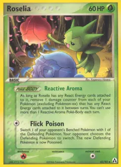 Pokémon-Karte Roselia 042/092