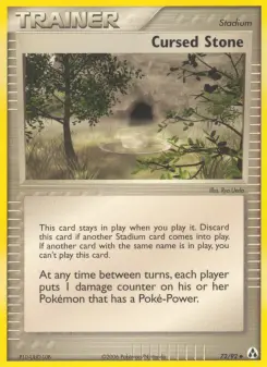 Pokémon-Karte Verfluchter Stein 072/092
