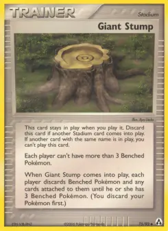 Pokémon-Karte Riesiger Baumstumpf 075/092