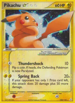Pokémon-Karte Pikachu * 104/110