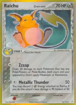 Pokémon-Karte Raichu 015/110