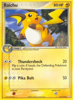 Pokémon-Karte Raichu 051/110
