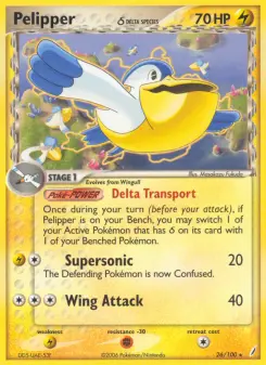 Pokémon-Karte Pelipper 026/100