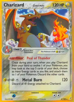 Pokémon-Karte Glurak 004/100