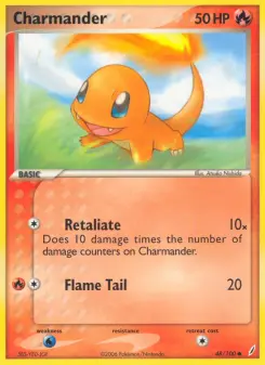 Pokémon-Karte Glumanda 048/100