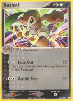 Pokémon-Karte Nuzleaf 036/108