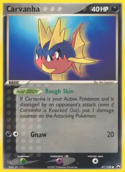 Pokémon-Karte Carvanha 047/108