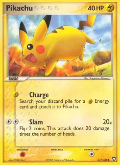 Pokémon-Karte Pikachu 057/108