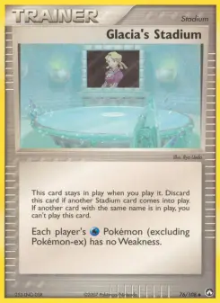 Pokémon-Karte Glacia's Stadium 076/108
