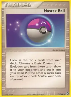 Pokémon-Karte Master Ball 078/108