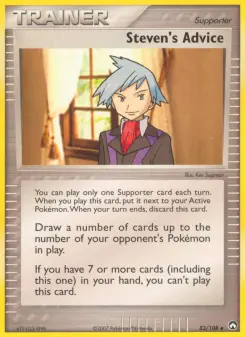 Pokémon-Karte Steven's Advice 083/108
