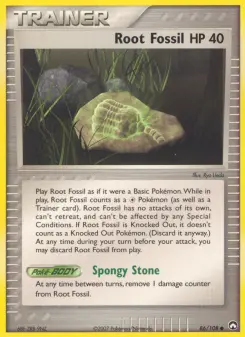 Pokémon-Karte Root Fossil 086/108
