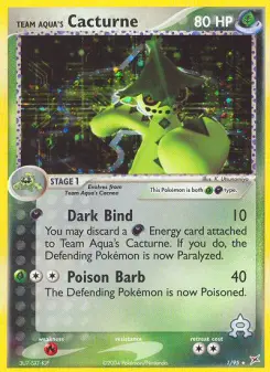 Pokémon-Karte Team Aquas Noktuska 001/095