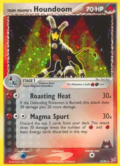 Pokémon-Karte Team Magmas Hundemon 010/095