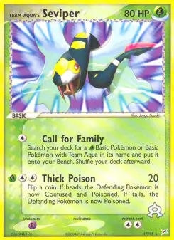 Pokémon-Karte Team Aquas Vipitis 017/095