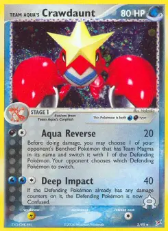 Pokémon-Karte Team Aquas Krebutack 002/095