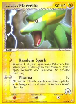 Pokémon-Karte Team Aquas Frizelbliz 027/095
