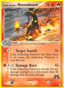 Pokémon-Karte Team Magmas Hundemon 034/095