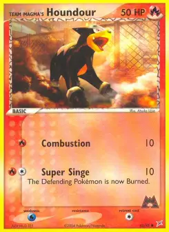 Pokémon-Karte Team Magmas Hunduster 062/095
