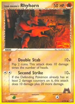 Pokémon-Karte Team Magmas Rihorn 067/095