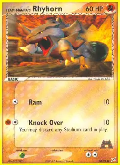 Pokémon-Karte Team Magmas Rihorn 068/095