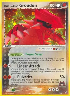 Pokémon-Karte Team Magmas Groudon 009/095